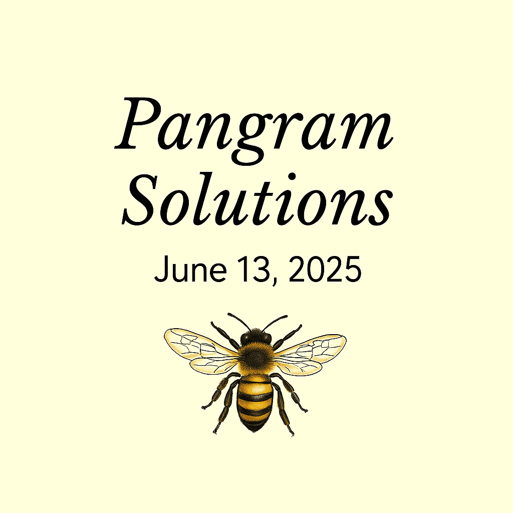 pangram solutions 14-06-2025