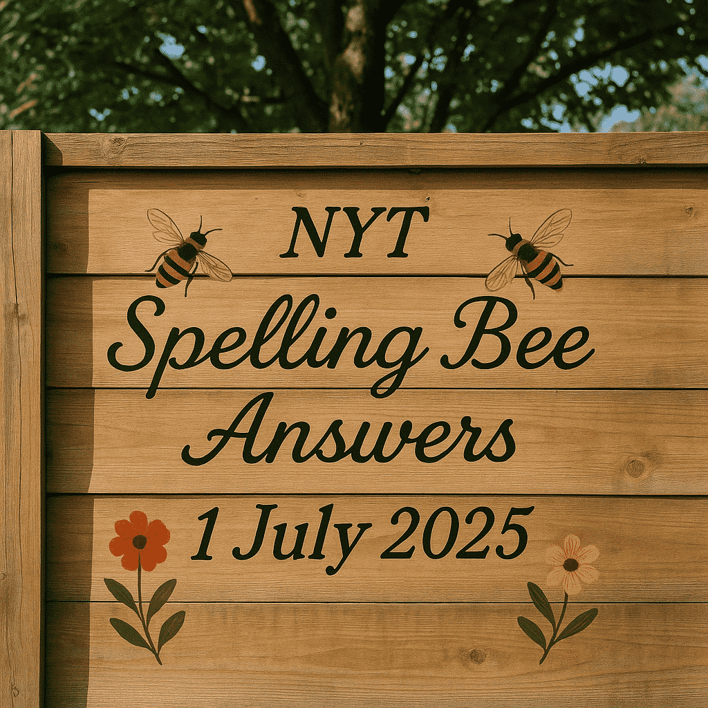 SPELLING BEE ANSWER 1 JULY 2025