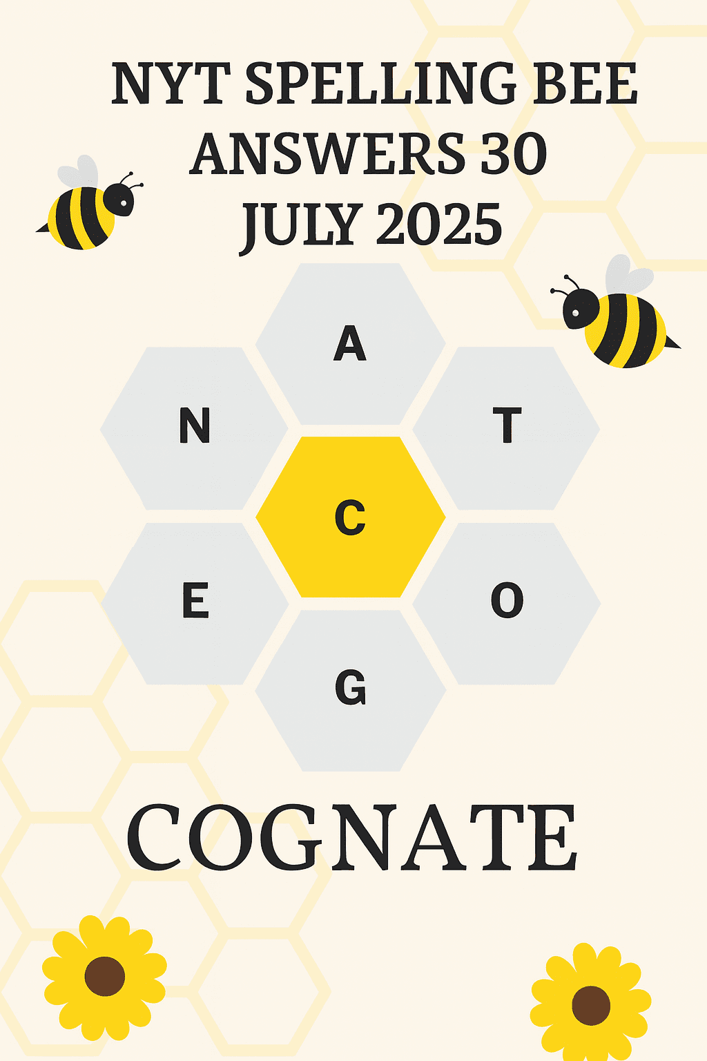 spelling bee 30 july 2025