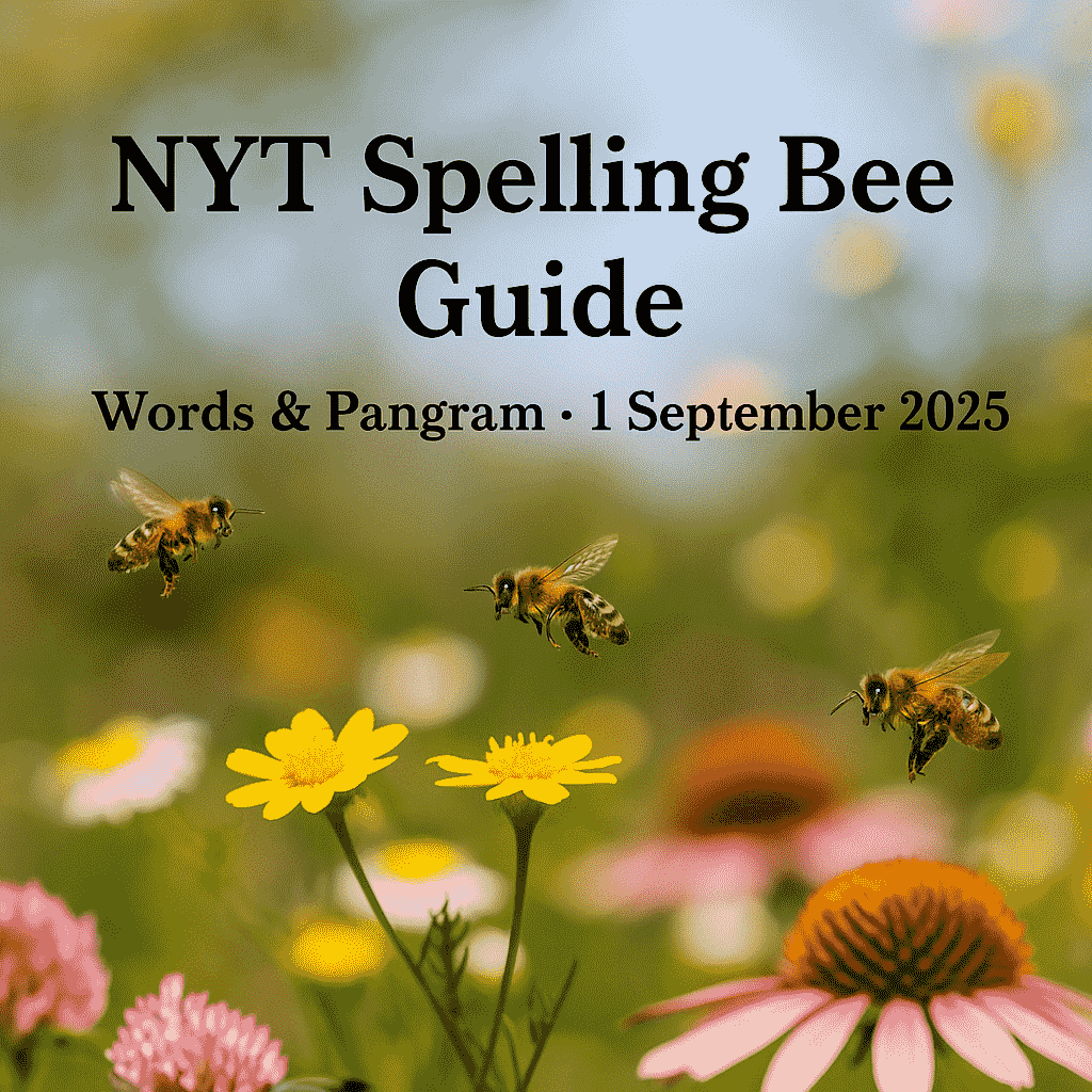nyt spelling bee guide 1 sept 2025