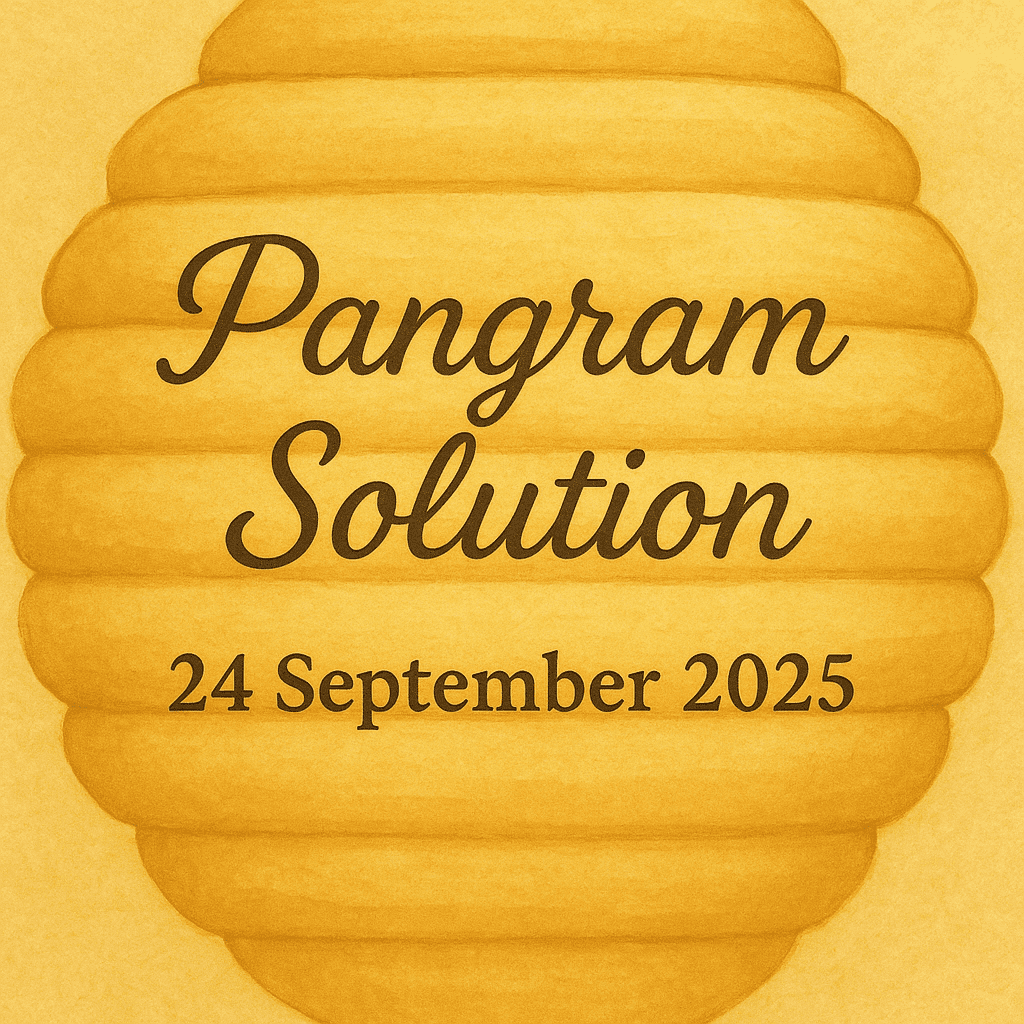 pangram 24 sep 2025