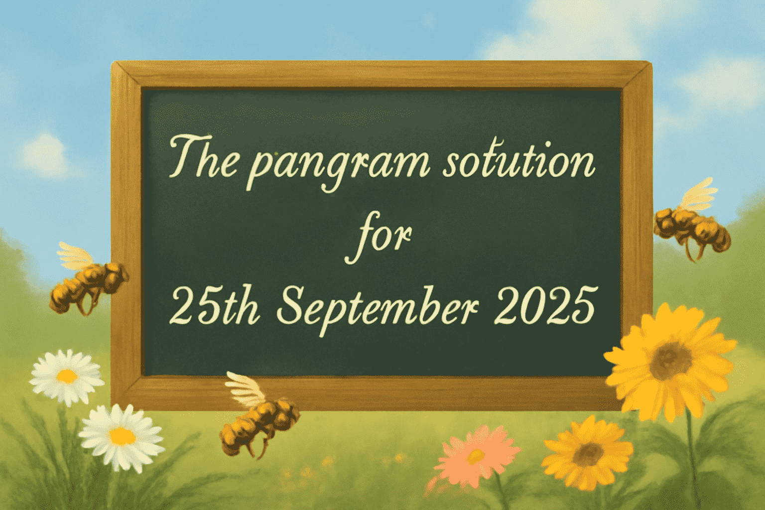 pangram 25 sep 2025