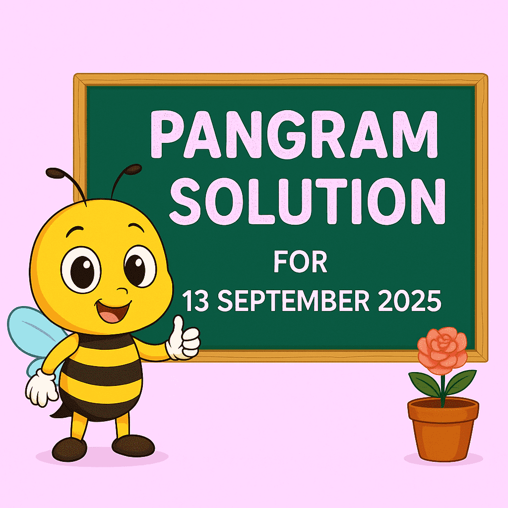 pangram solution 13 sep 2025