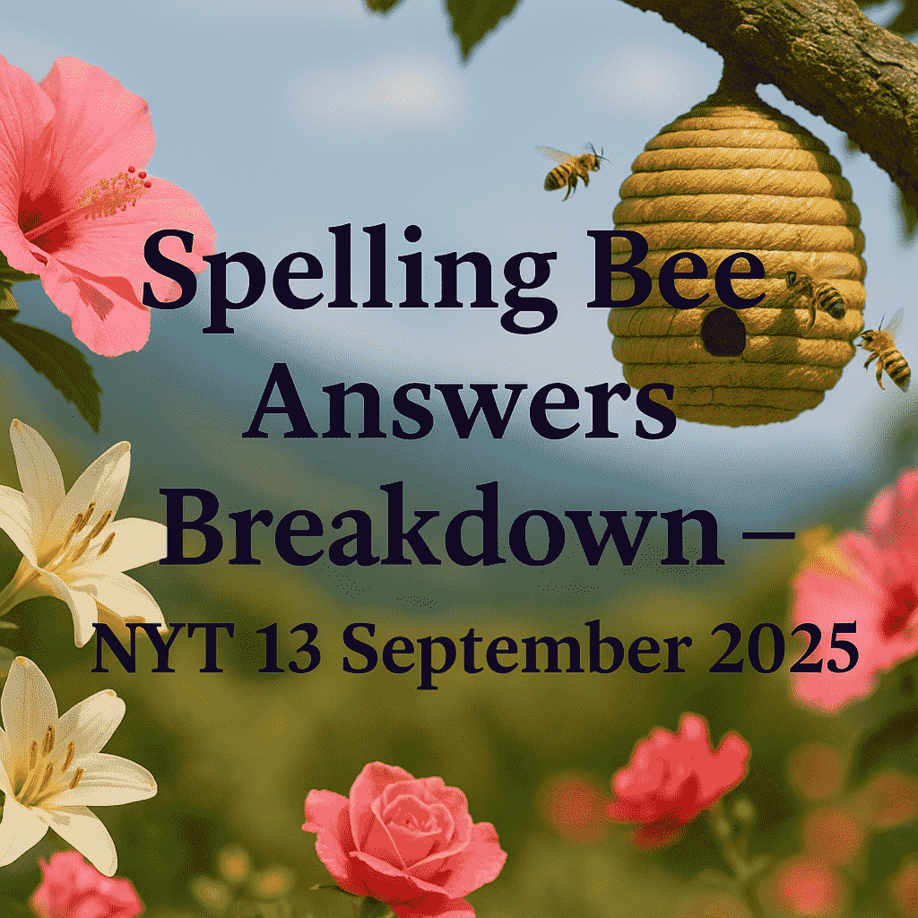 spelling bee 13 sep 2025