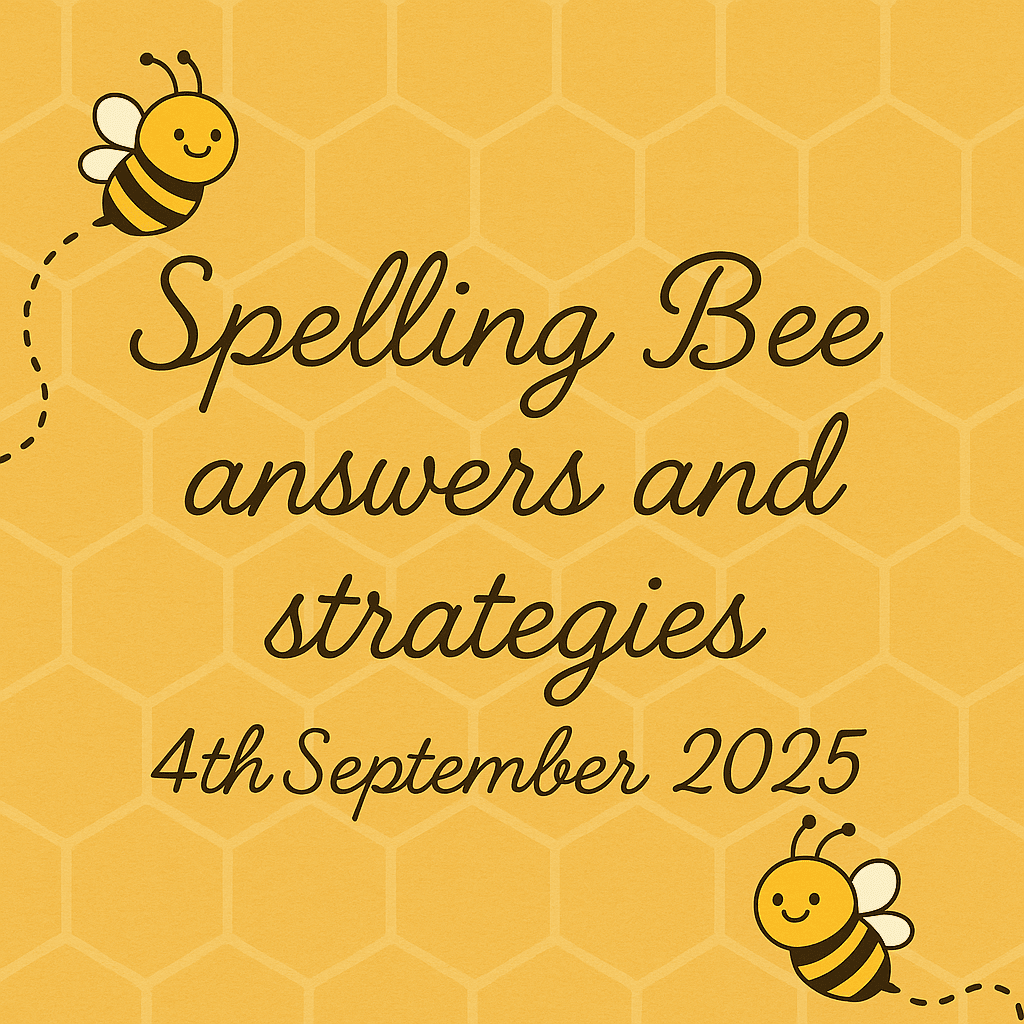 spelling bee sep 4 2025