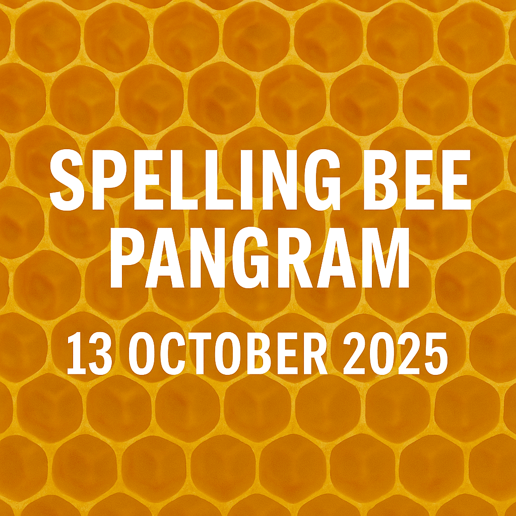 PANGRAM 13 OCT