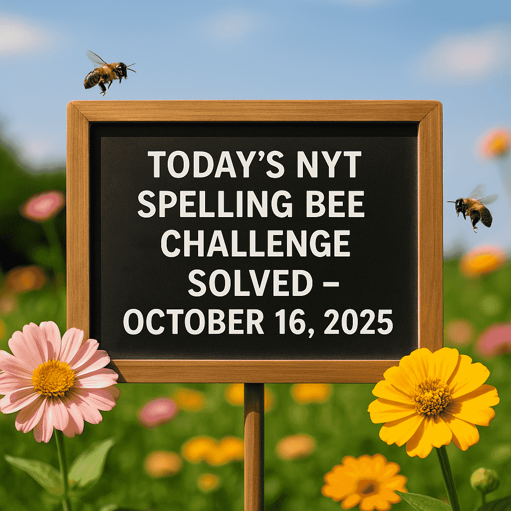 SPELLING BEE 16 OCT 2025