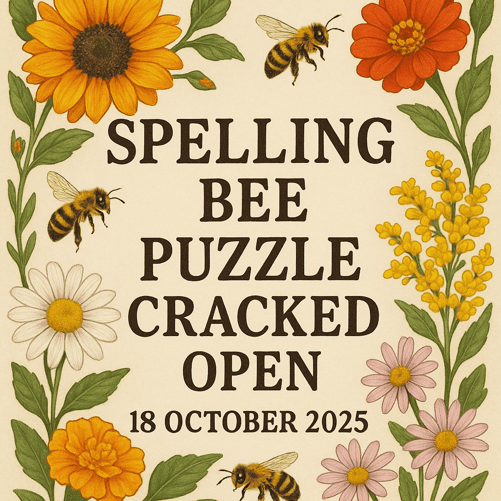 bee puzzle 18 oct 2025