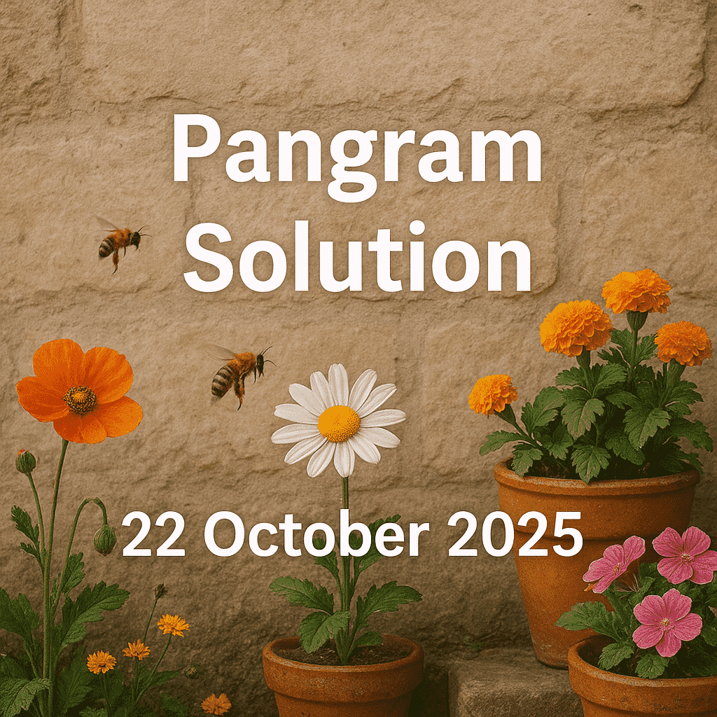 pangram solution 22 oct 2025
