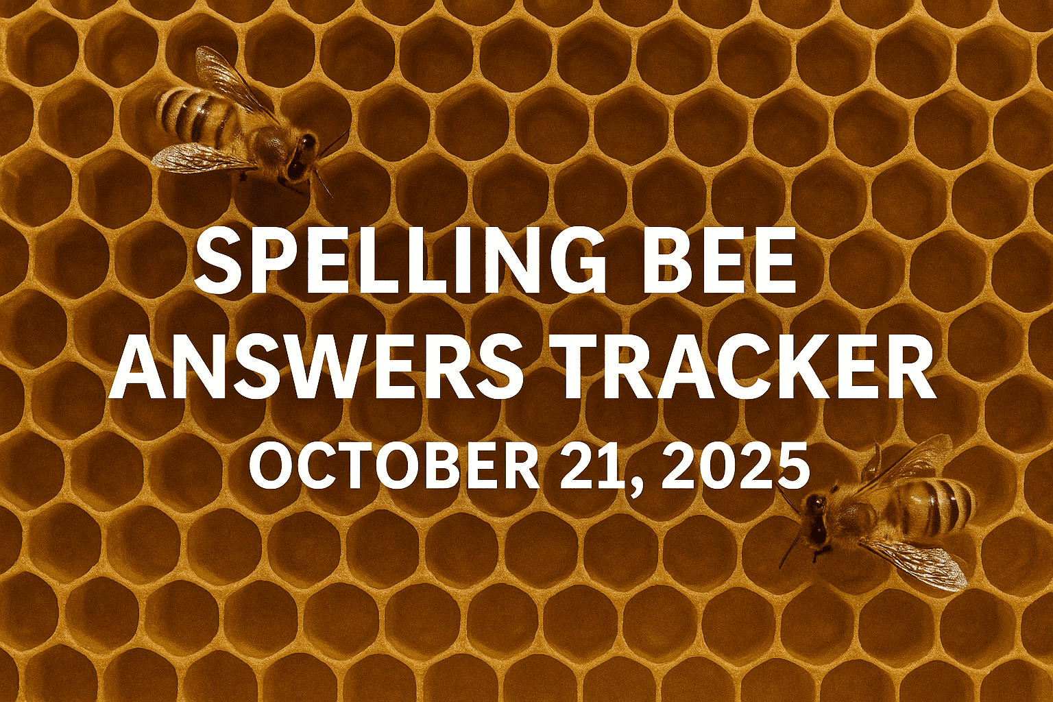 spelling bee 21 oct