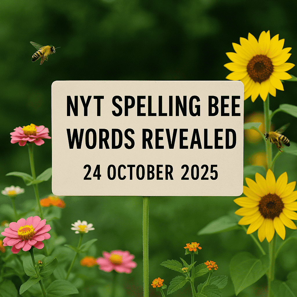 spelling bee 24 oct 2025