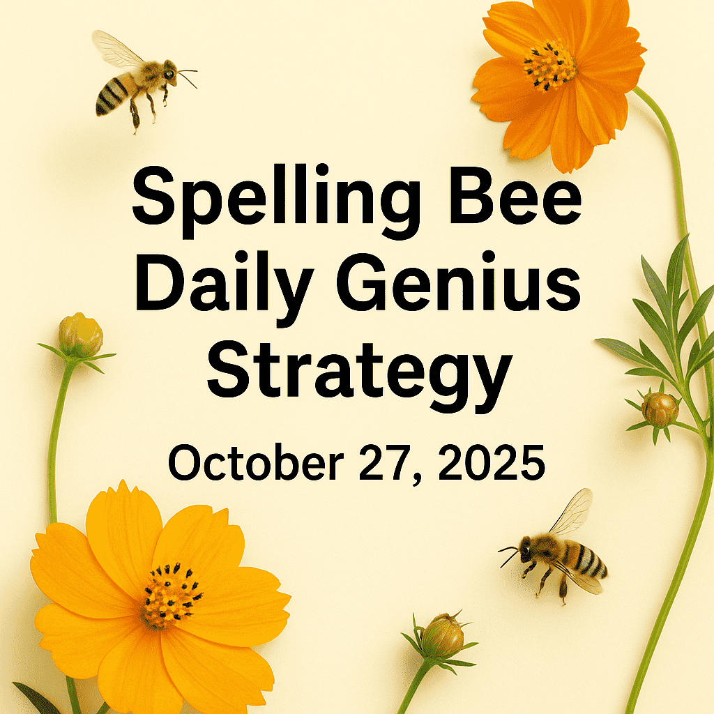 spelling bee 27 oct 2025