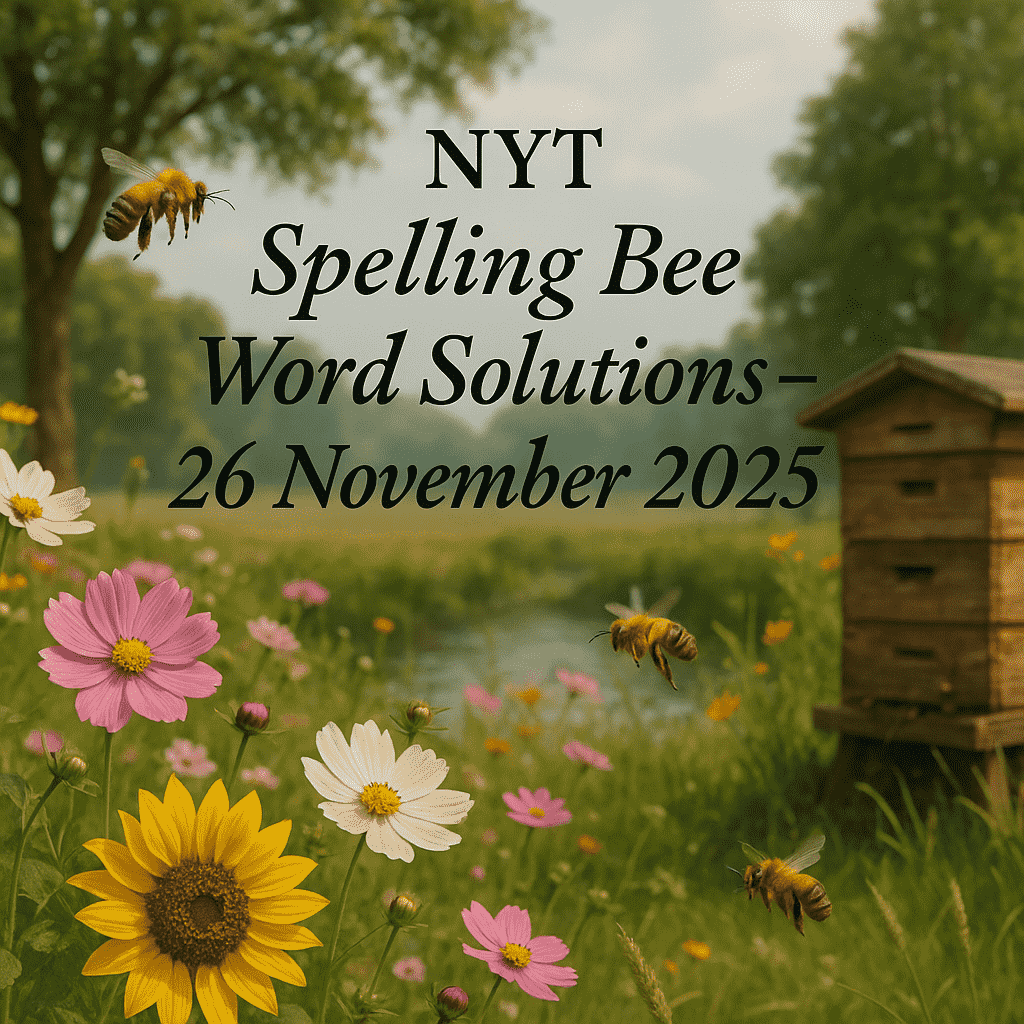SPELLING SOLUTION 26 NOV 2025