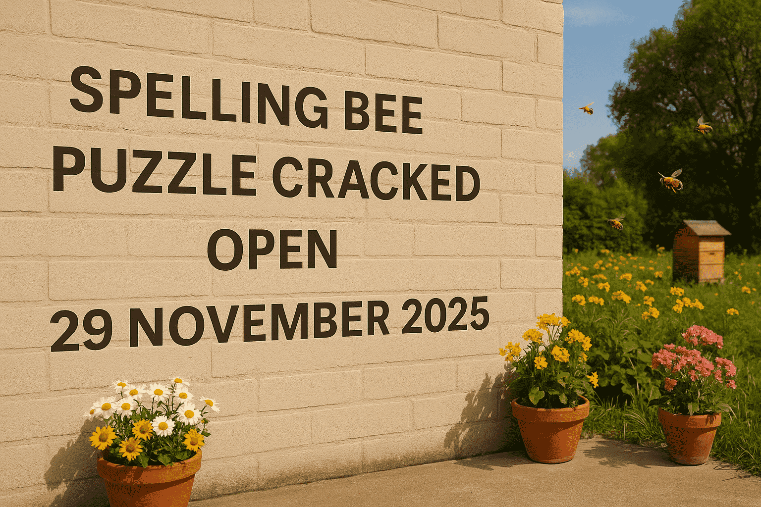 Spelling Bee Puzzle Cracked Open 29 nov 2025