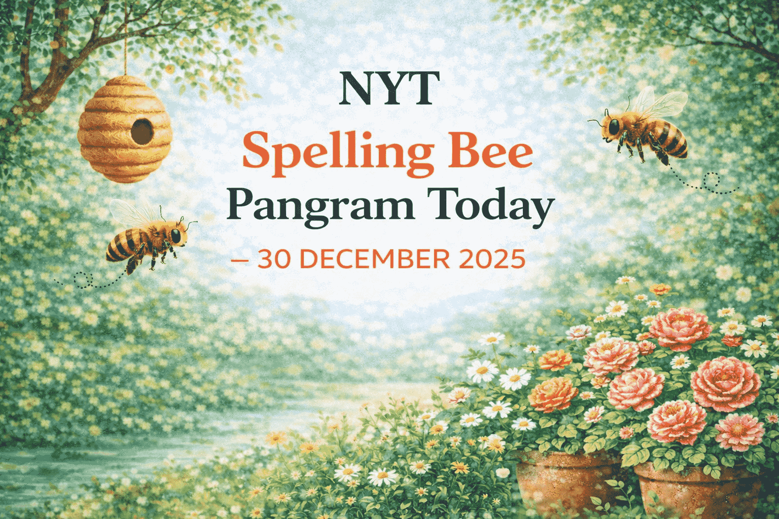 NYT Spelling Bee Pangram Today – 30 DECEMBER 2025