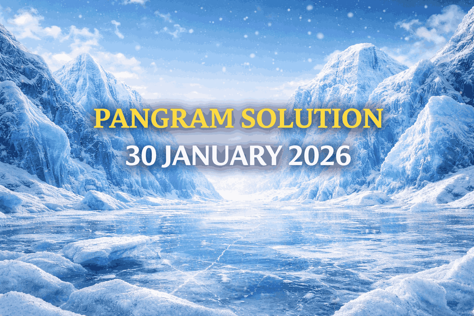PANGRAM 30 JAN 2026