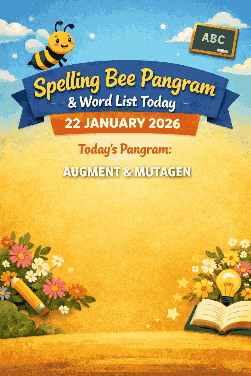 SPELLING BEE 22 JAN 2026