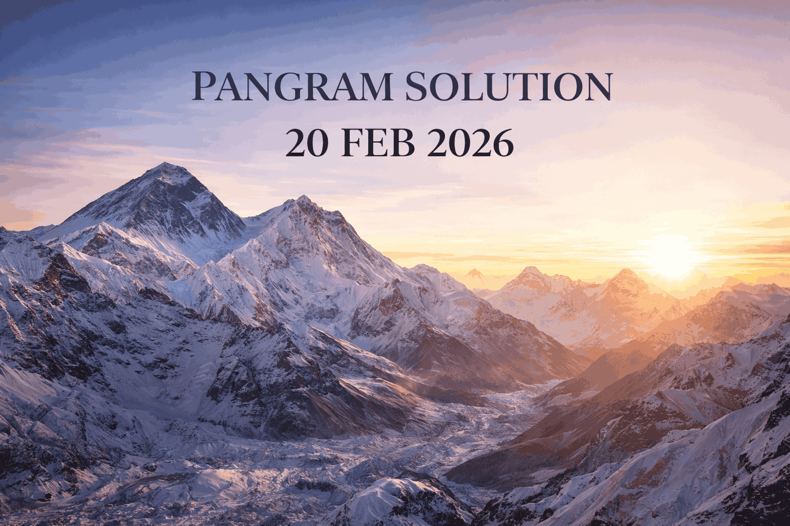 PANGRAM 20 FEB 2026
