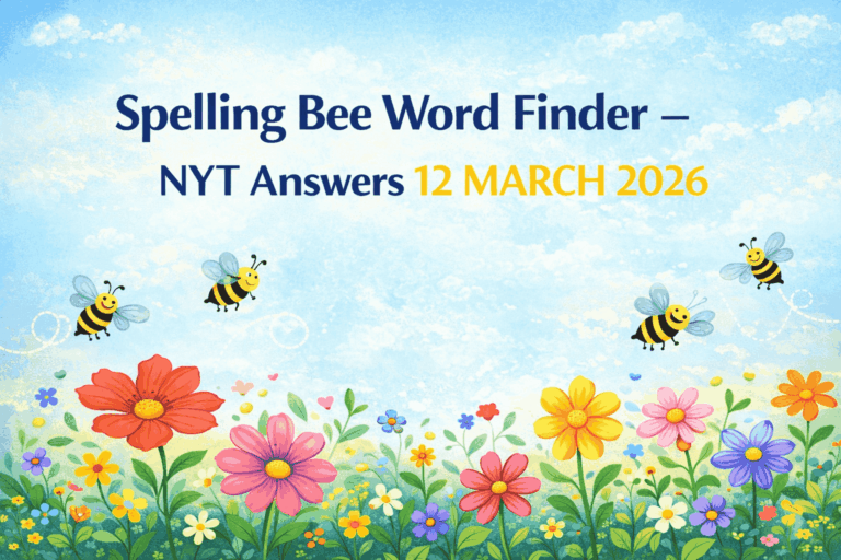 Spelling Bee Word Finder – NYT Answers 12 MARCH 2026 - Best Spelling