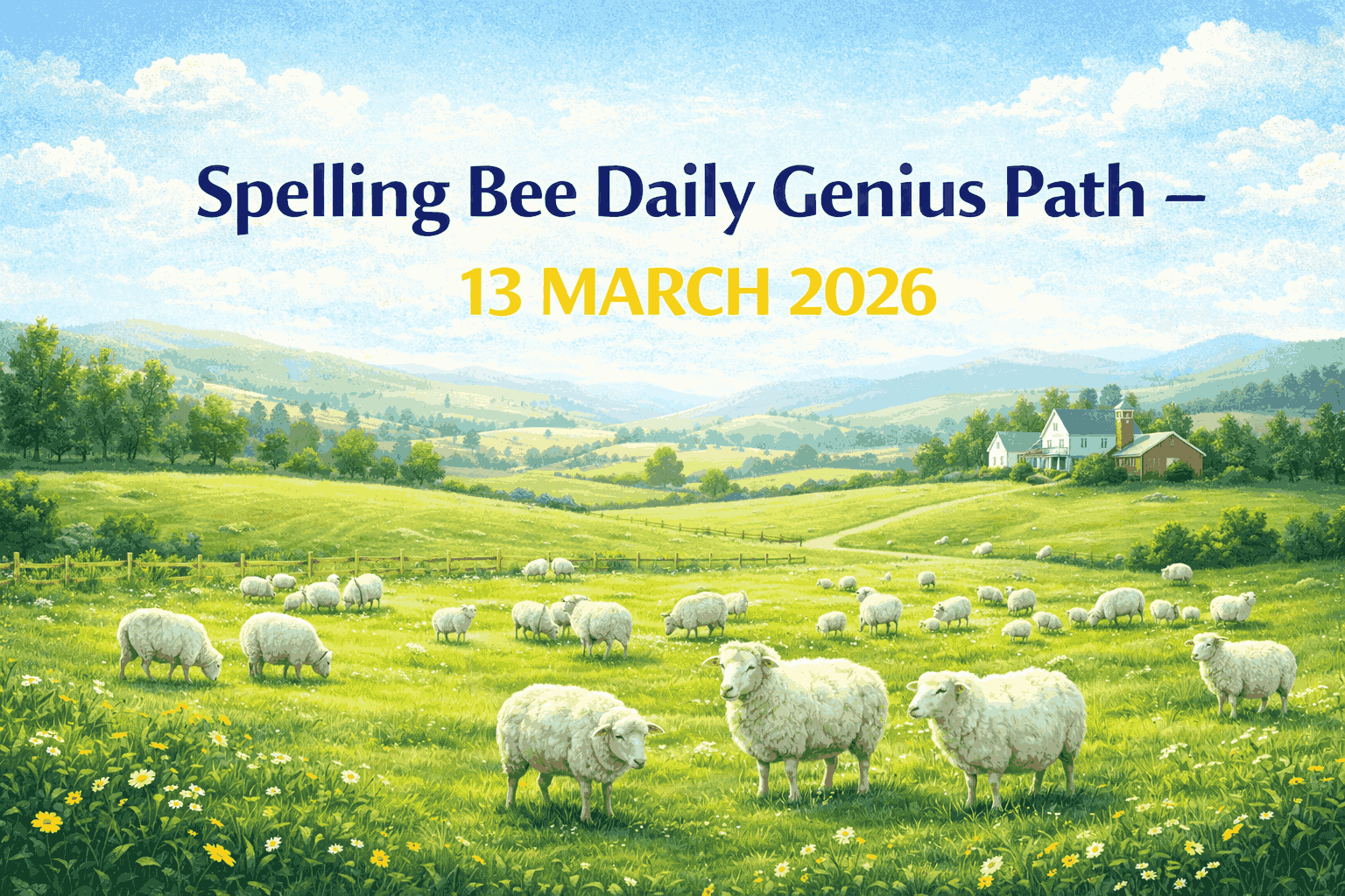 Spelling Bee Daily Genius Path – 13 MARCH 2026