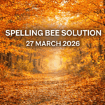 NYT Spelling Bee Solution Key – 27 MARCH 2026
