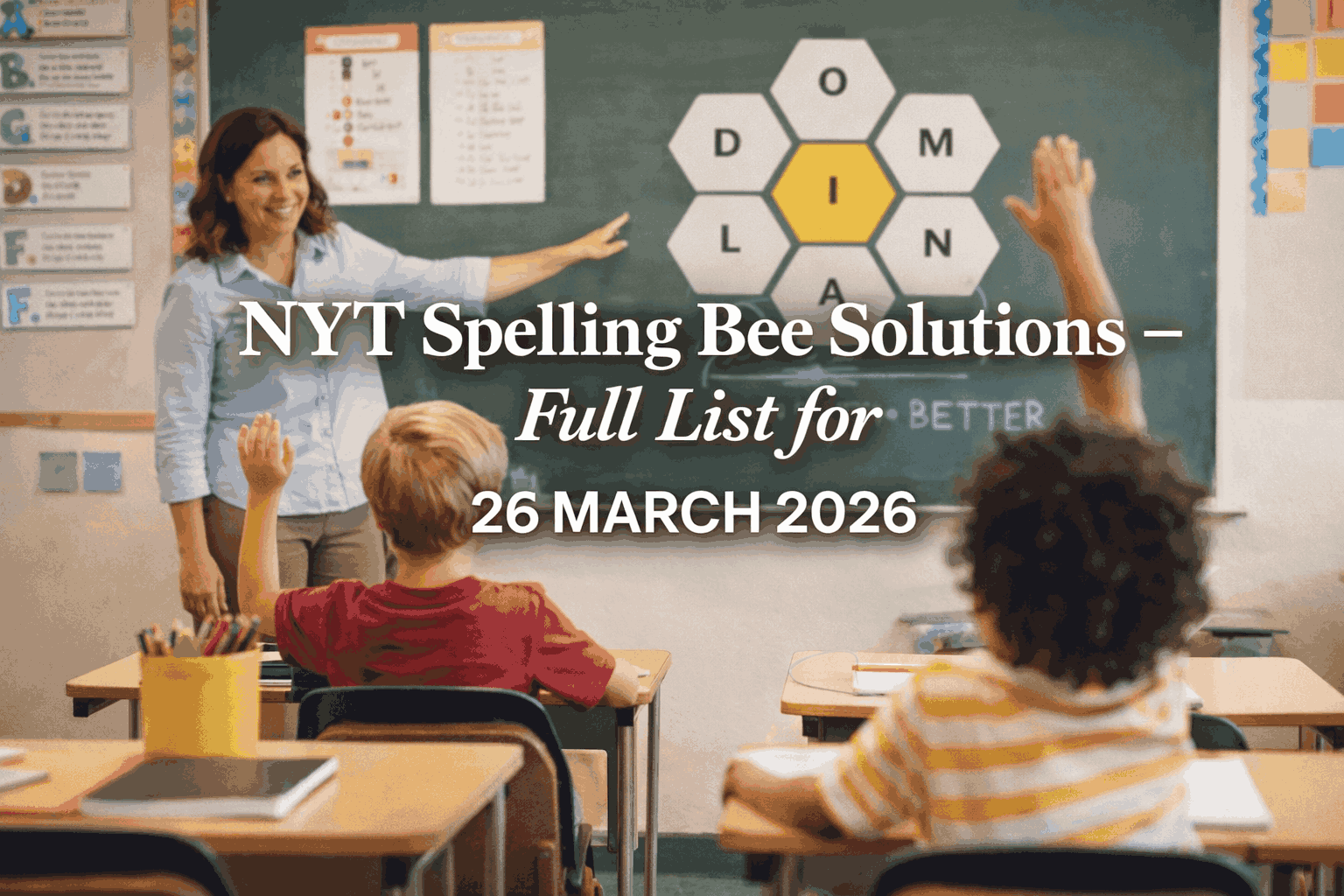 NYT Spelling Bee Solutions – Full List for 26 MARCH 2026