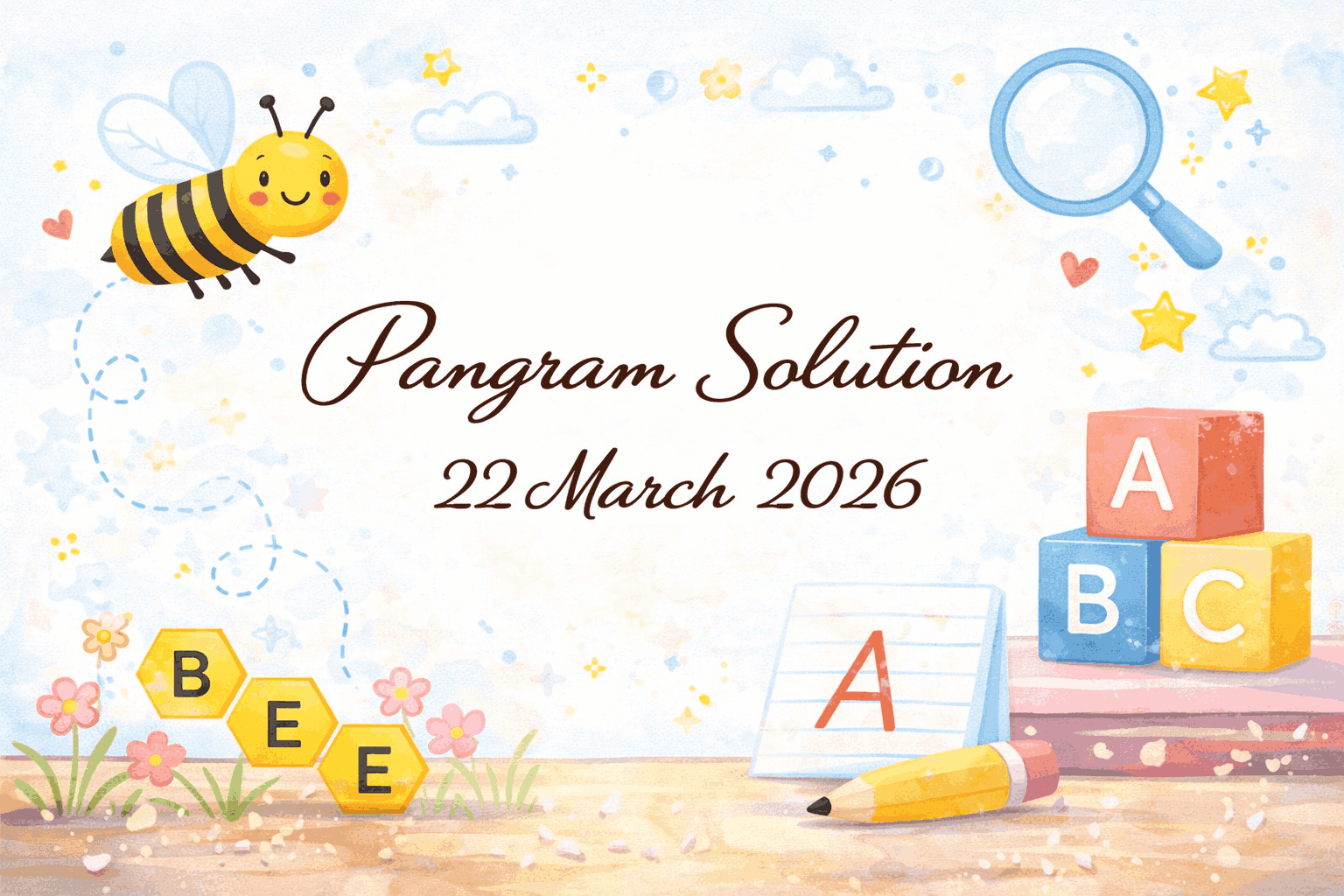 NYT Spelling Bee Words List for 22 MARCH 2026