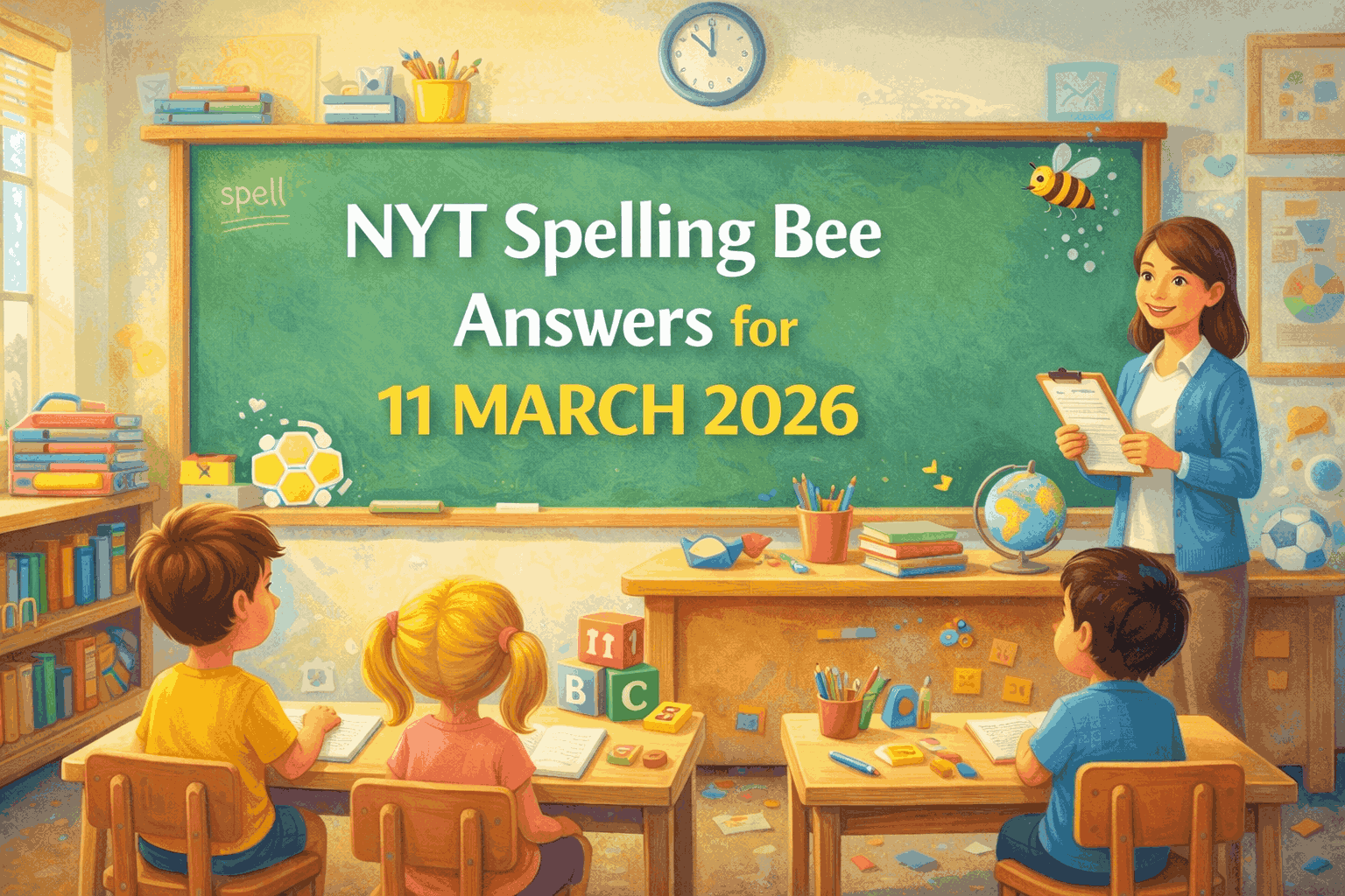 Spelling Bee Word List & Pangram for 11 MARCH 2026