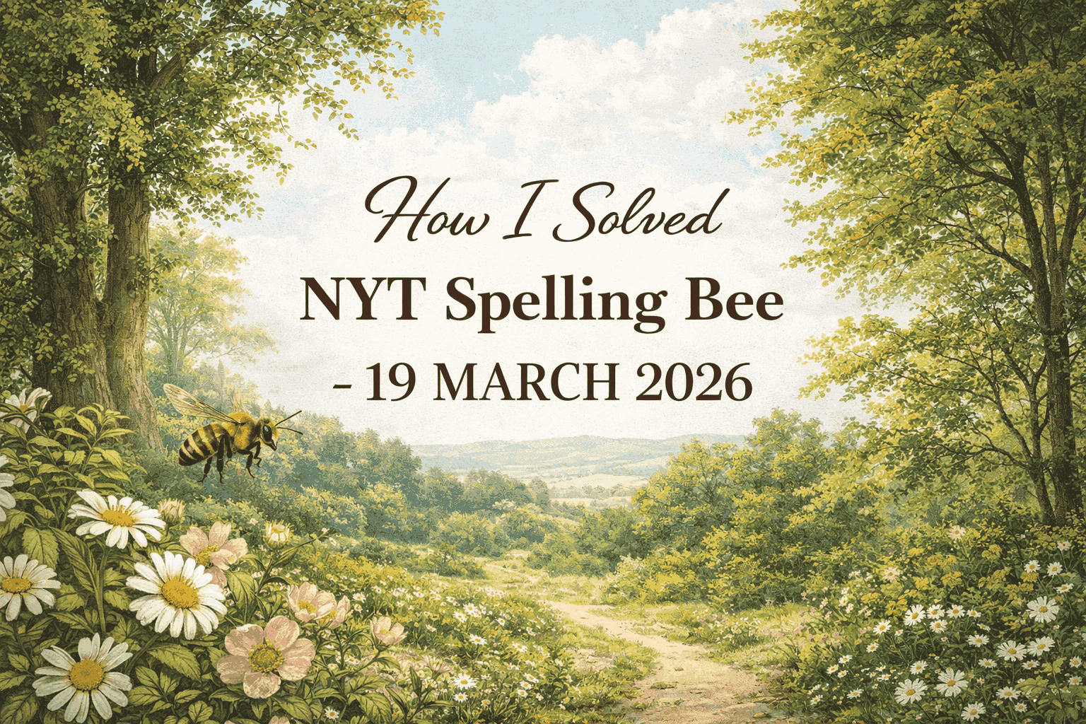 How I Solved NYT Spelling Bee – 19 MARCH 2026