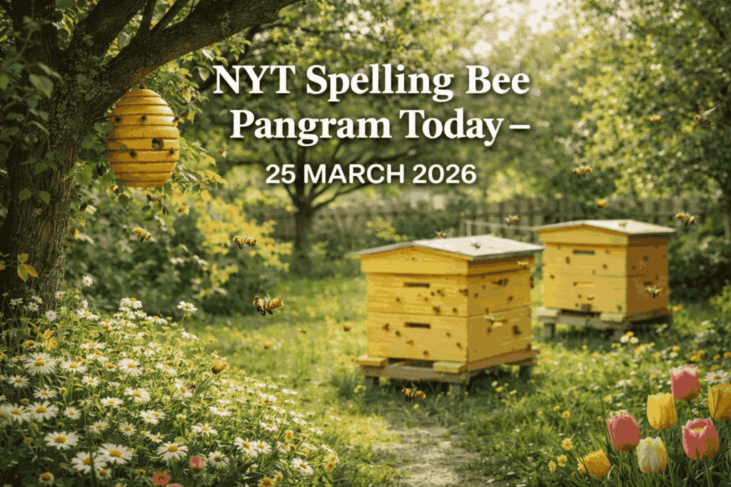 NYT Spelling Bee Pangram Today – 25 MARCH 2026 - Best Spelling Bee App