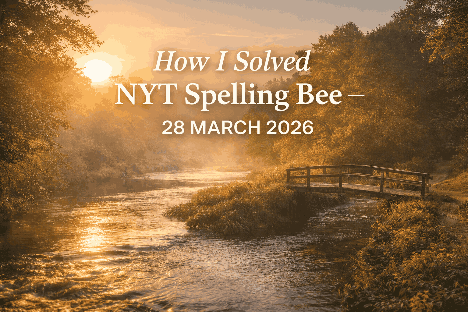 How I Solved NYT Spelling Bee – 28 MARCH 2026