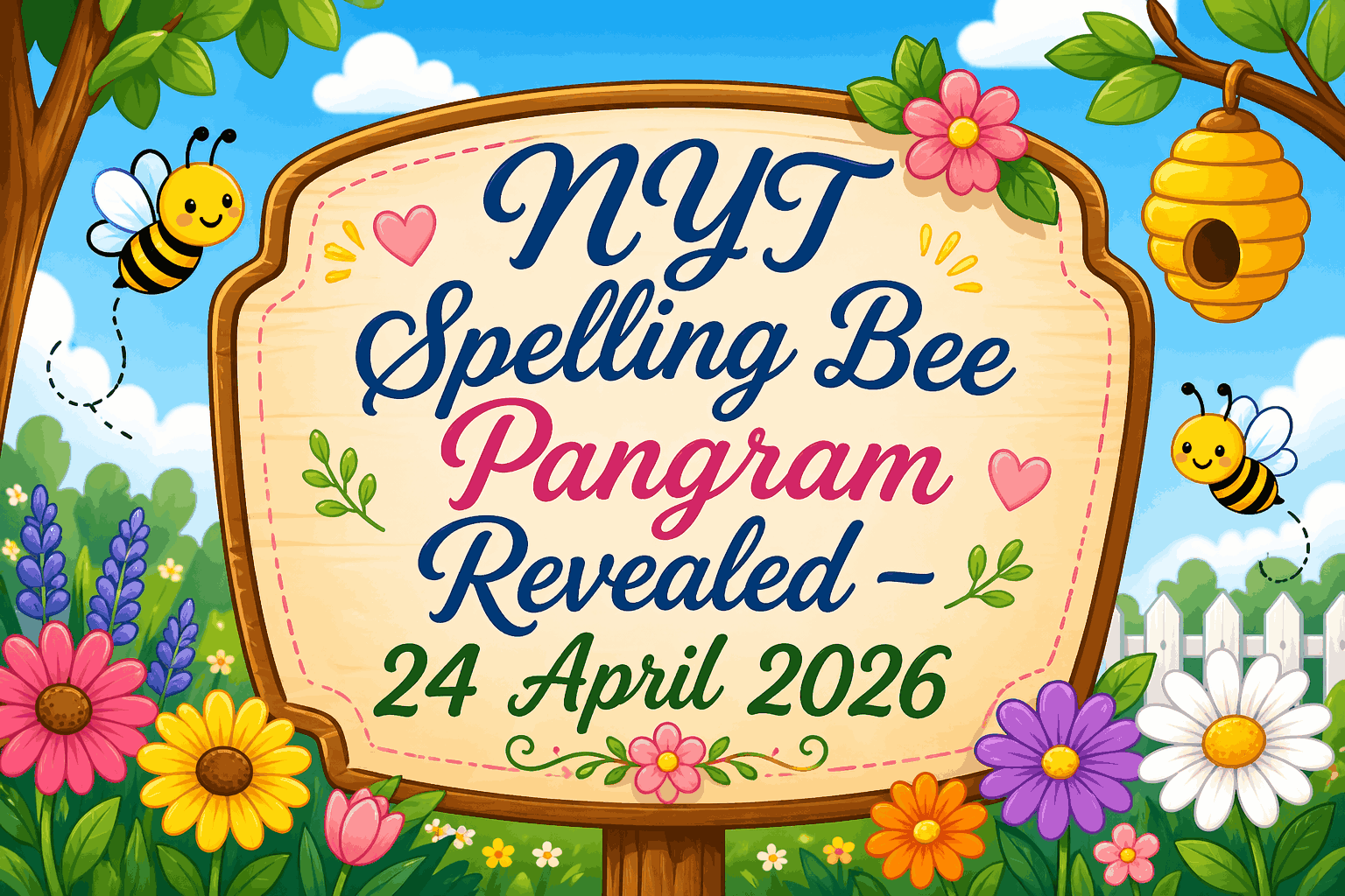 NYT Spelling Bee Pangram Revealed – 24 April 2026