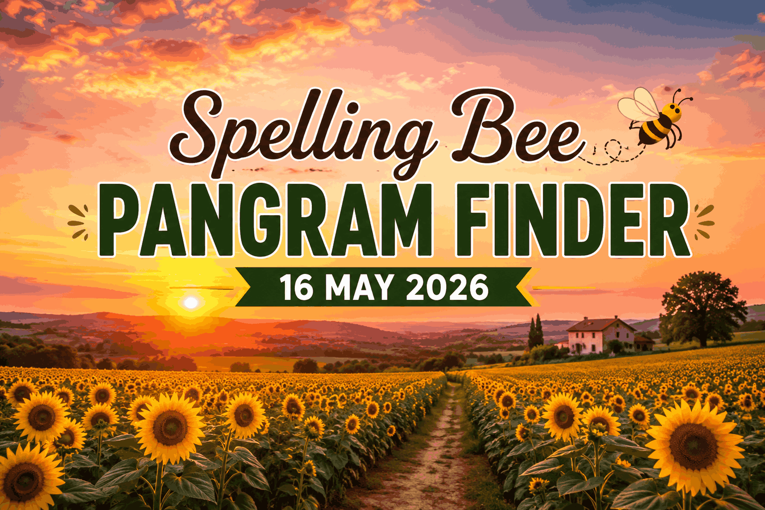 Spelling Bee Pangram Finder – 16 MAY 2026