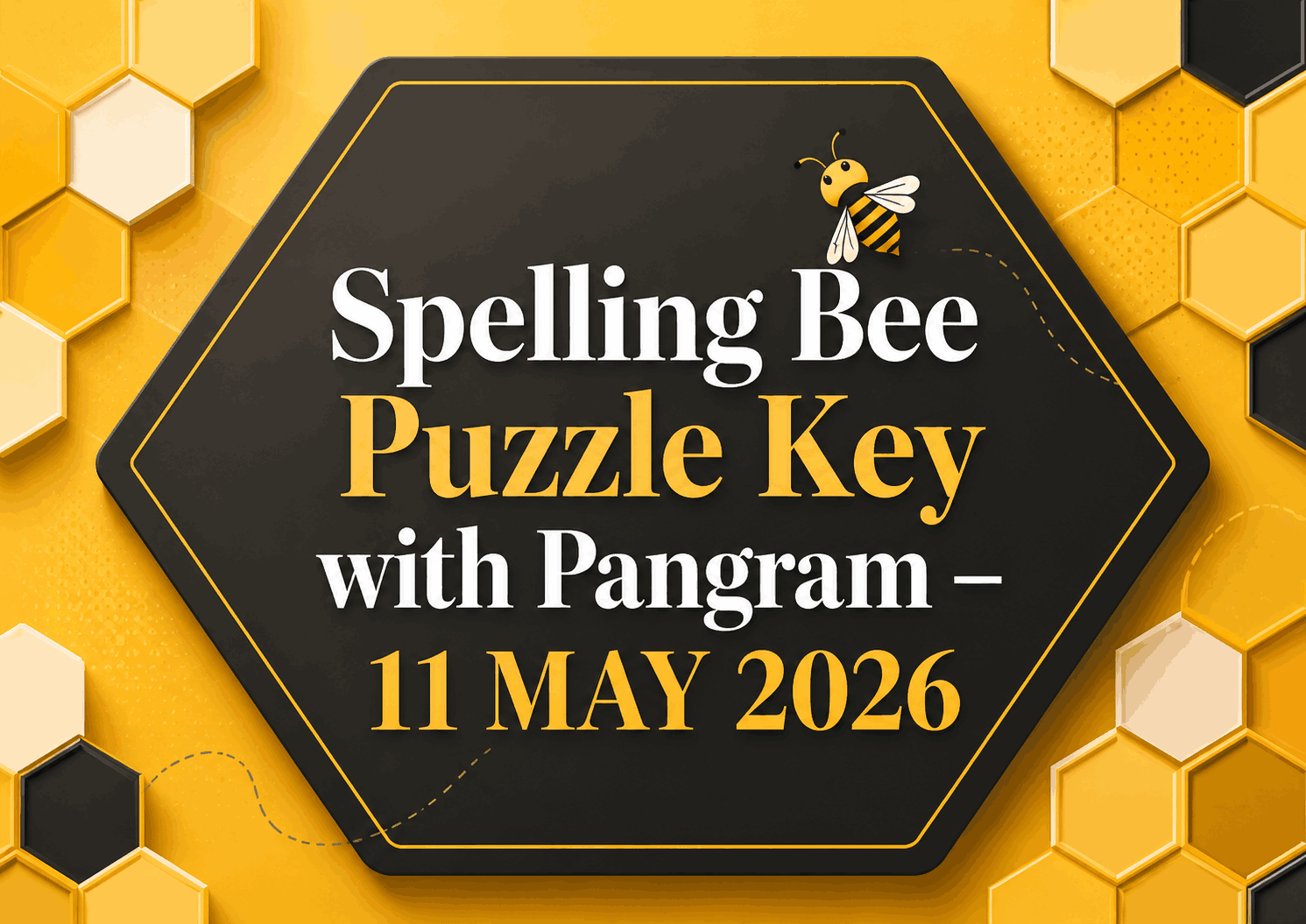 Spelling Bee Puzzle Key with Pangram – 11 MAY 2026