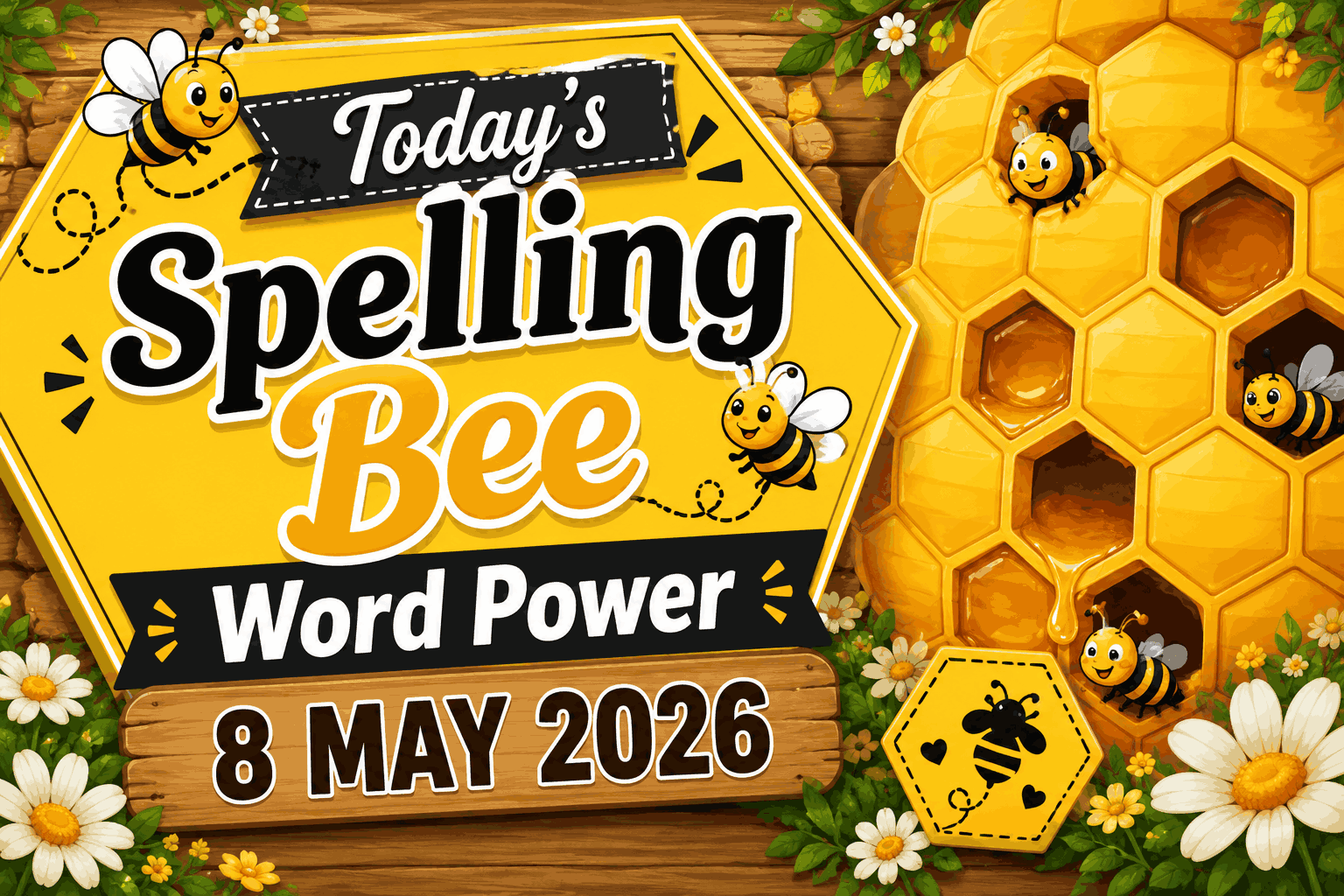 Today’s Spelling Bee Word Power – 8 MAY 2026