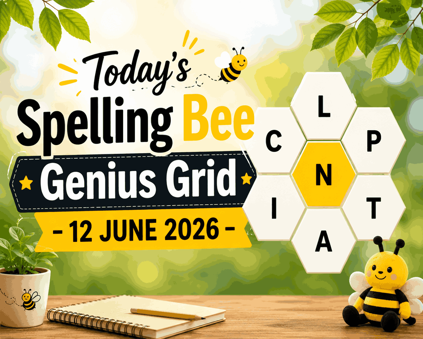 Today’s Spelling Bee Genius Grid – 12 June 2026