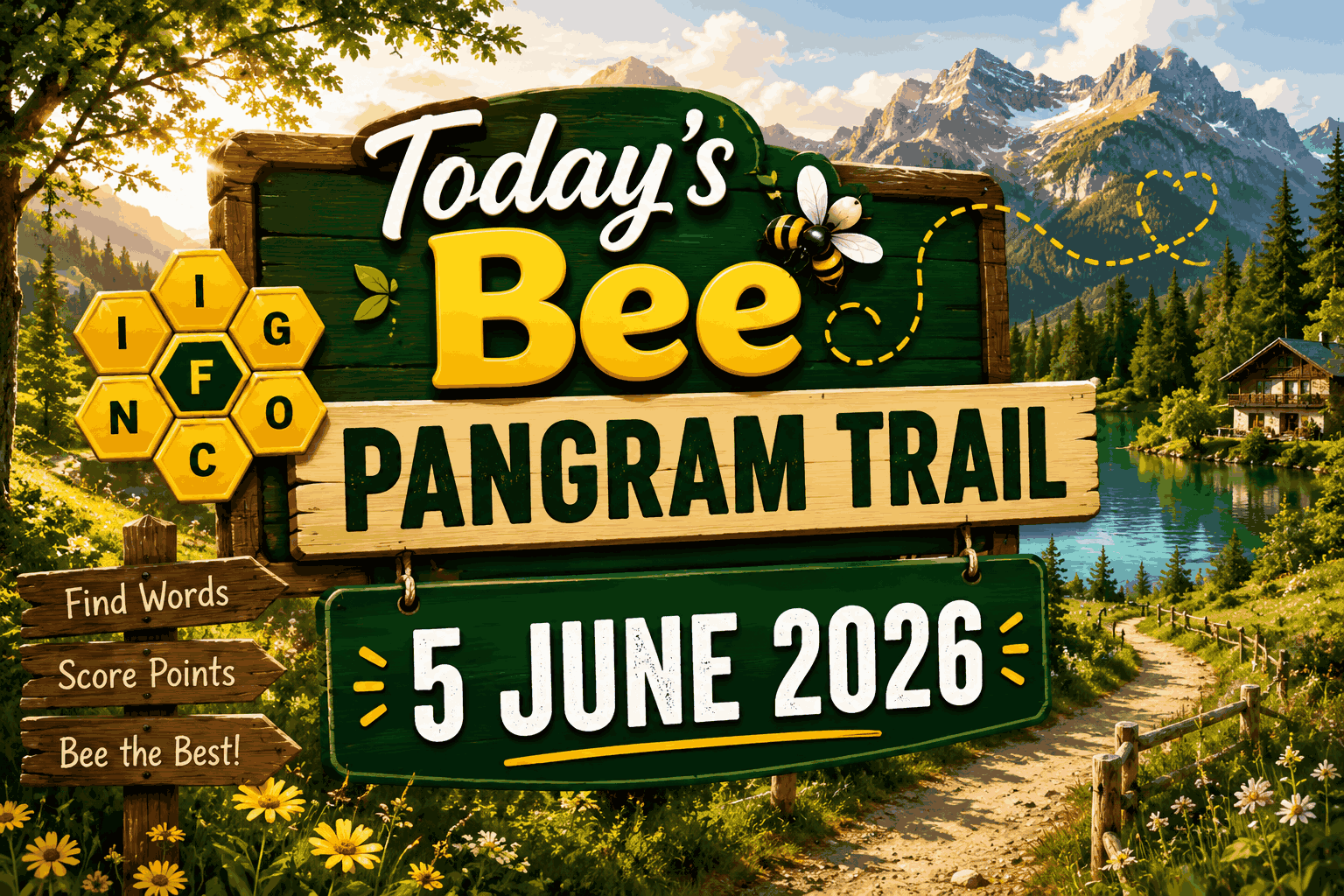 Today’s Bee Pangram Trail – 5 JUNE 2026