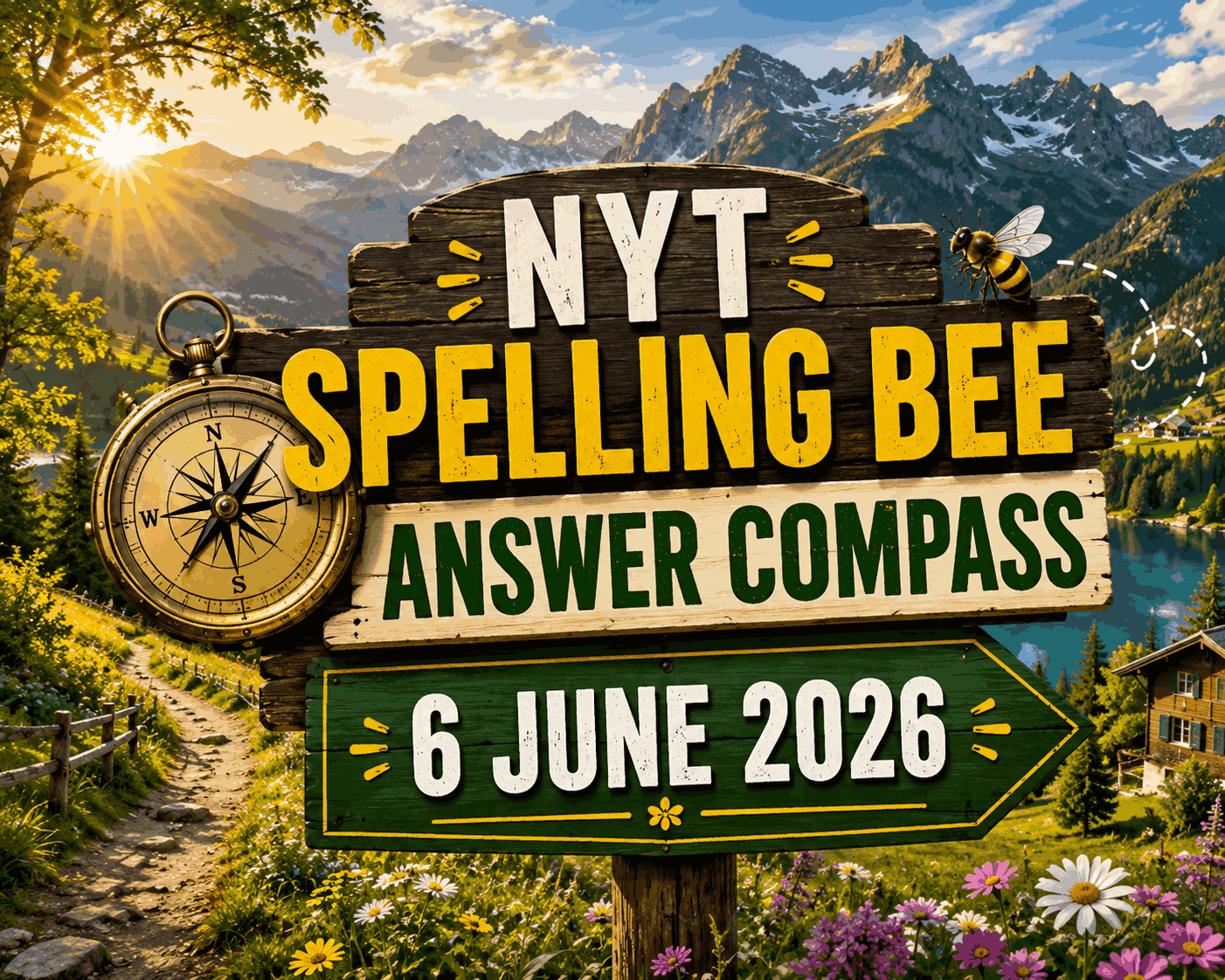NYT Spelling Bee Answer Compass – 6 JUNE 2026