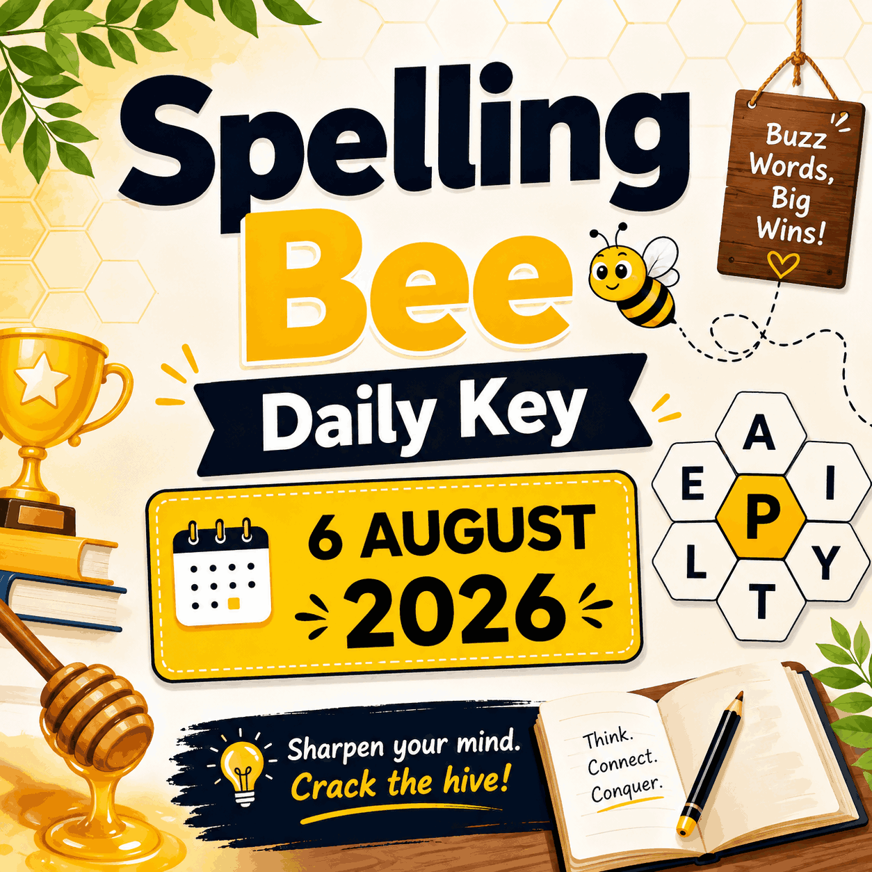 Spelling Bee Daily Key – NYT 6 AUGUST 2026
